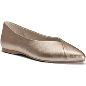 Birdies Golfinch Women’s Gold Flats Size 6.5 Leather Pointy Toe